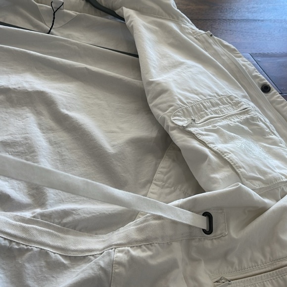Tommy Hilfiger men’s white field cargo military jacket hooded size XL - Picture 13 of 16
